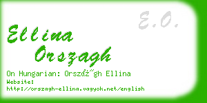 ellina orszagh business card